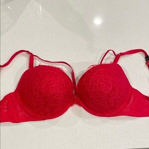 Elegant Red Lace Bra